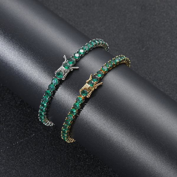 Mens emerald shop tennis bracelet